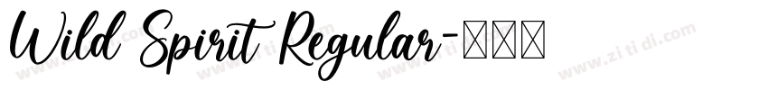 Wild Spirit Regular字体转换